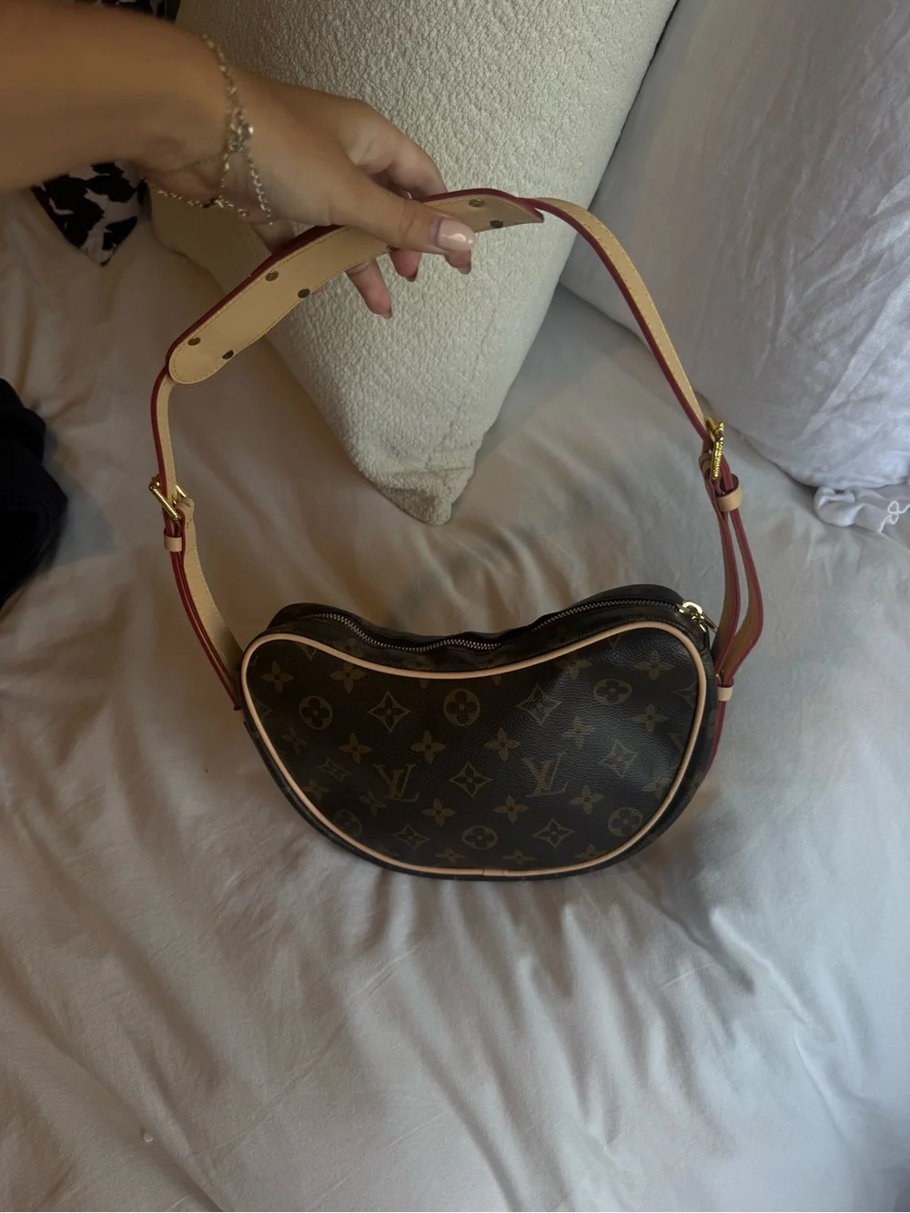 Louis Vuitton Crossiant PM Bag in Brown & Tan